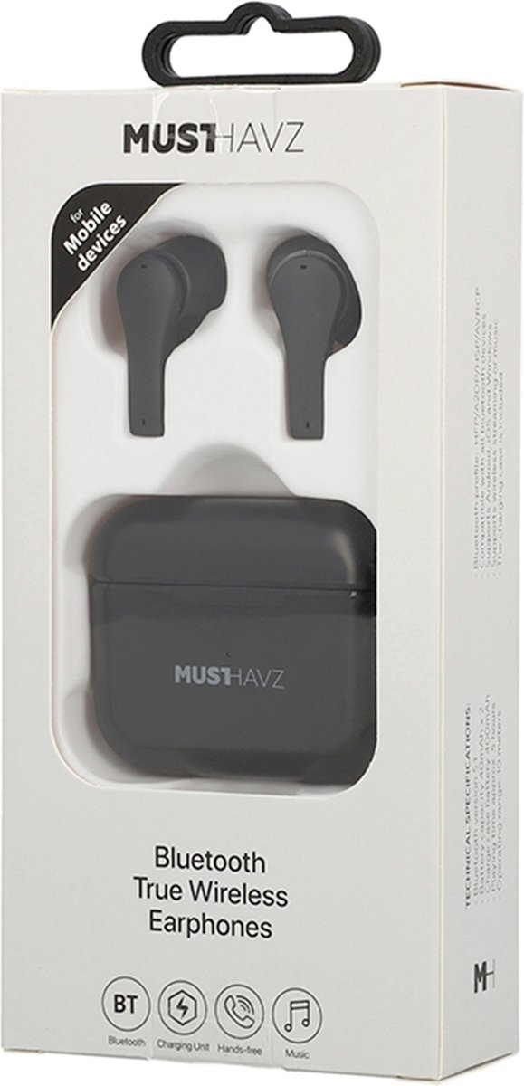 Musthavz True Wireless Bluetooth Oordopjes - Zwart