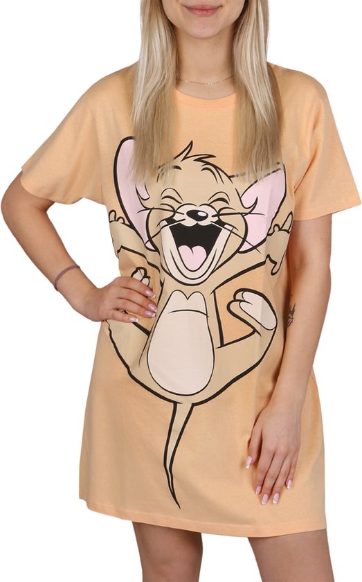 Tom and Jerry - T-shirt en coton à manches courtes Peach Sleep pour femme /  S | bol.com