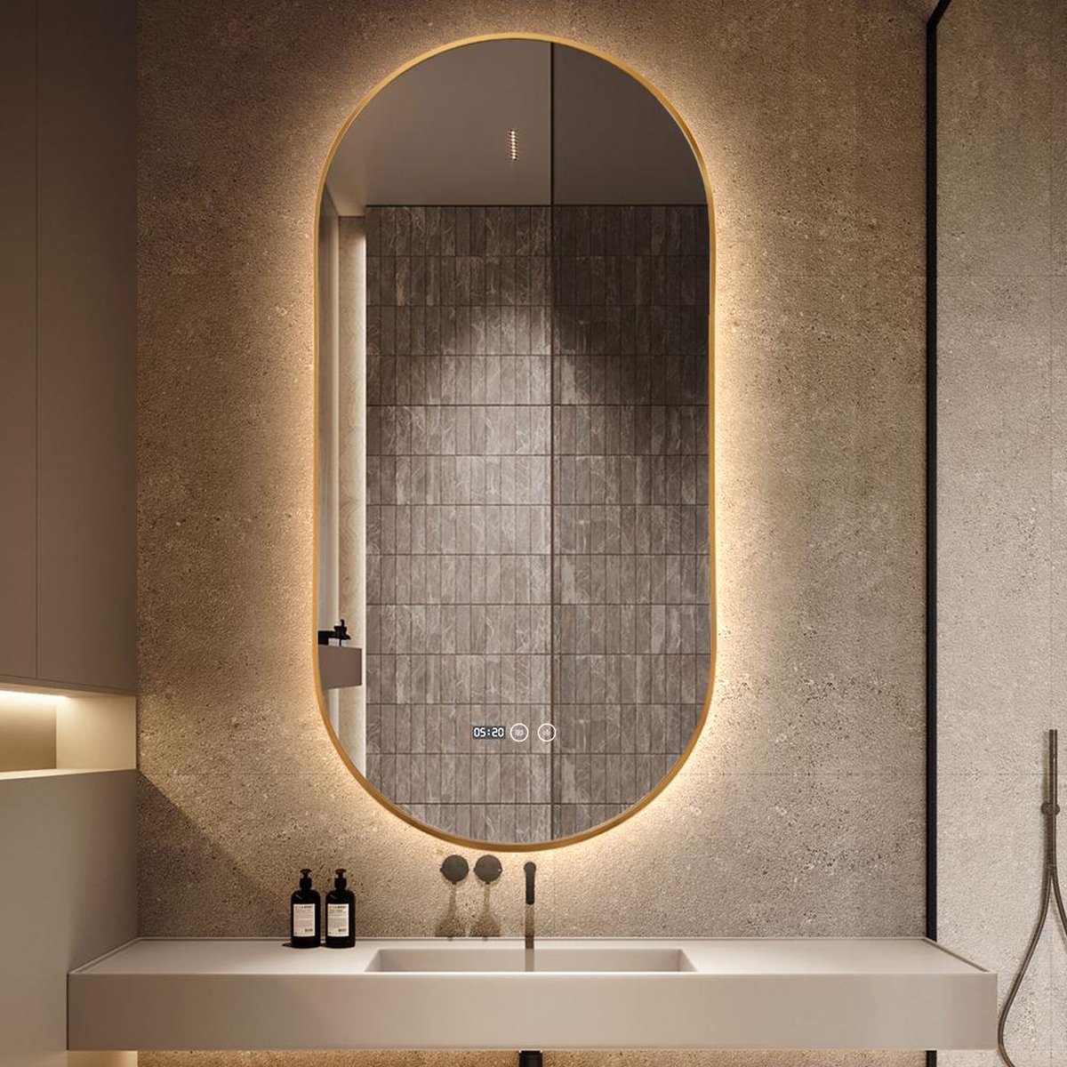 Badkamer spiegel met LED verlichting - Barcelona