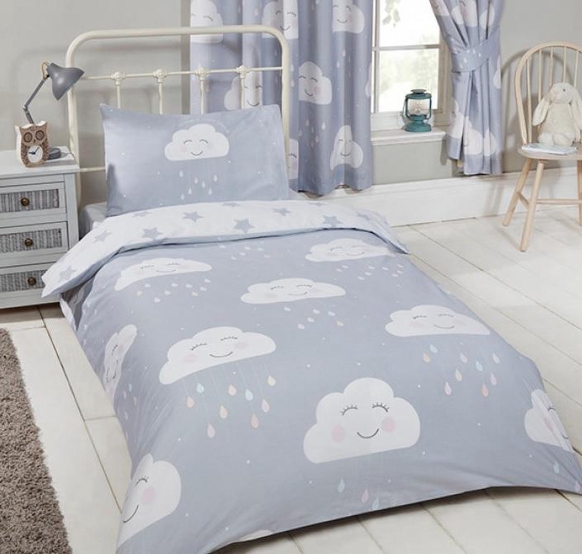 Dekbedovertrek, Star - Eenpersoons - 140 x 200 - Polycotton