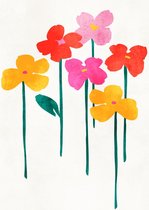 JUNIQE - Canvas doeken Little Flowers -60x90 /Kleurrijk