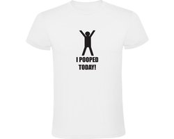 I pooped today Heren t-shirt| poepen| grote boodschap | blij | opluchting | fijn| poep | wc | toilet | poepie |