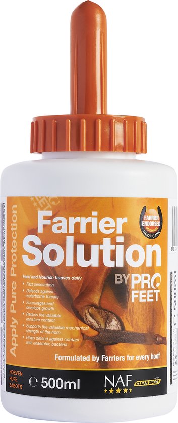 NAF - ProFeet Farrier Solution - hoefverzorging hoefvet hoefolie paarden NAF - ProFeet Farrier Solution - hoefverzorging hoefvet hoefolie paarden