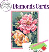 Dotty Designs Diamond Cards - Red and yellow flower