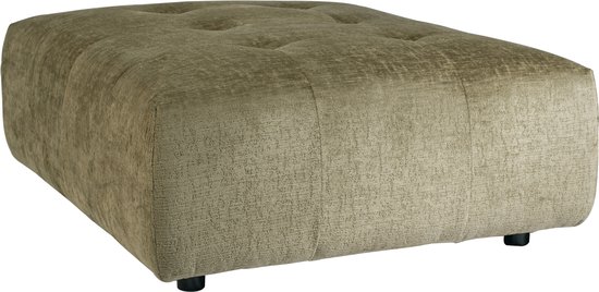 PTMD Bank Quinta Hocker Soft Velvet Mosgroen