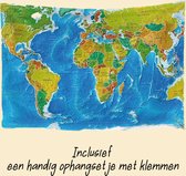 Allernieuwste.nl® Wandkleed Kleurige Wereldkaart Urban Loft Atlas Wandtapijt Wanddecoratie Muurkleed Tapestry - Kleur - 200 x 150 cm