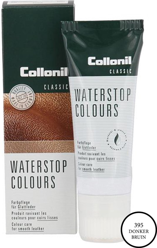 Collonil Waterstop kleur 395 - Donkerbruin - Gladleer bescherming - tube 75cl