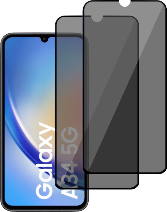 2x Protecteur d'écran de confidentialité Samsung A34 - Protecteur d'écran de confidentialité pour Samsung A34 en Tempered Glass