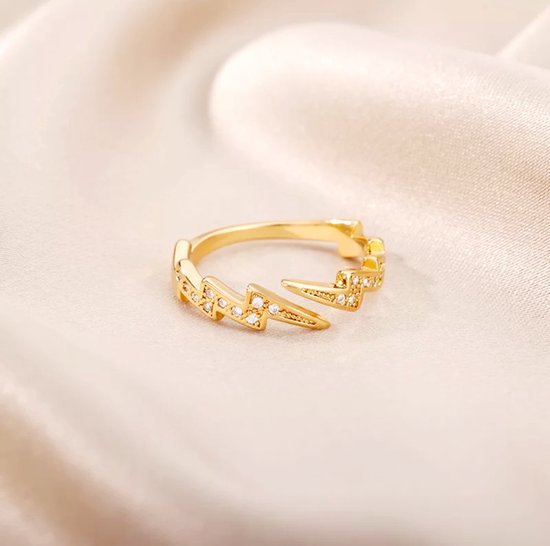 14 karaat gouden ketting 3 zirkonia steentjes | -NL