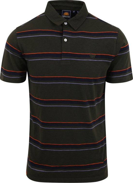 Superdry - Polo Jersey Donkergroen - Modern-fit - Heren Poloshirt Maat M
