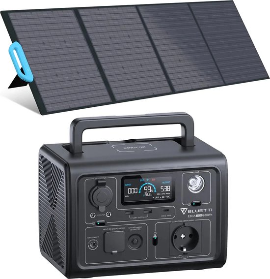 BLUETTI EB3A Générateur d'énergie portable avec panneau solaire