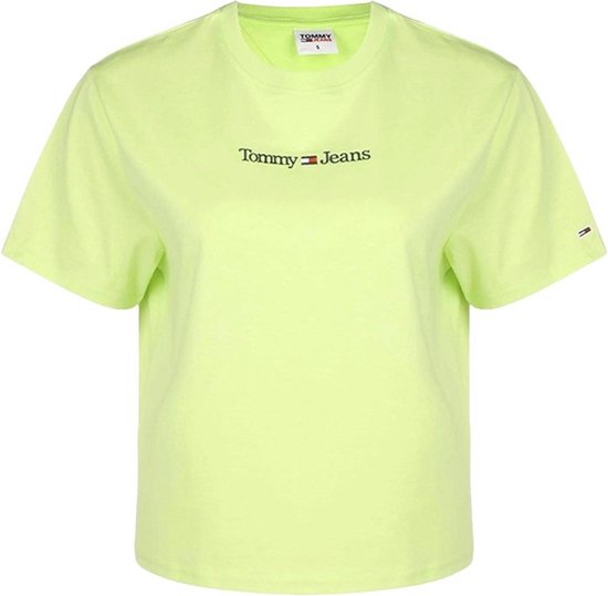 Tommy Hilfiger TJW CLS SERIF Linear T-Shirt Dames - Green - Maat XL
