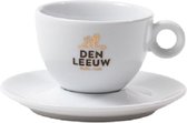 Den Leeuw Koffie Kop + Schotel - 150ml- Krasbestendig- Horeca Kwaliteit - Voel je als een koning(in) met het majestueuze Den Leeuw koffiekopje met schotel - Horeca koffiekopjes met schotel - Porseleinen koffiekopjes