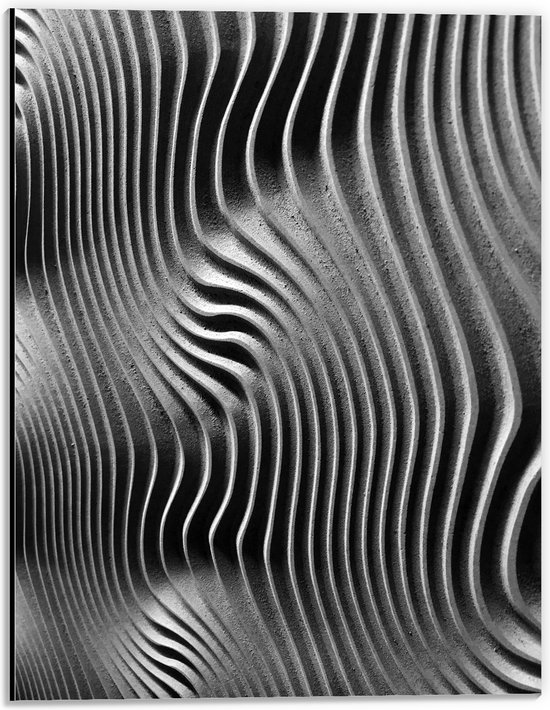 Dibond - Wikkelend Patroon in Muur - 30x40 cm Foto op Aluminium (Wanddecoratie van metaal)