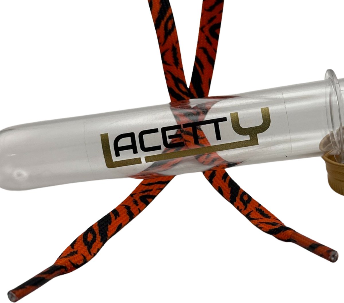 Lacetty Luxury - Veters - Uniek design - Cadeauverpakking - Tijgerprint - plat - 120 cm