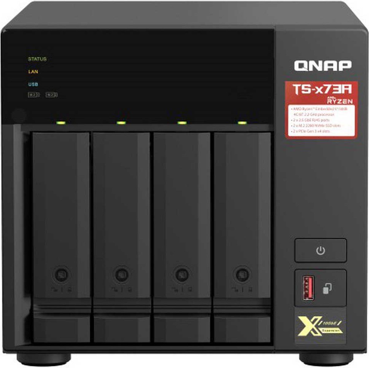 ななNAS QNAP TS-473 NAS Network Storage Qnap TS-473A-8G Black | bol
