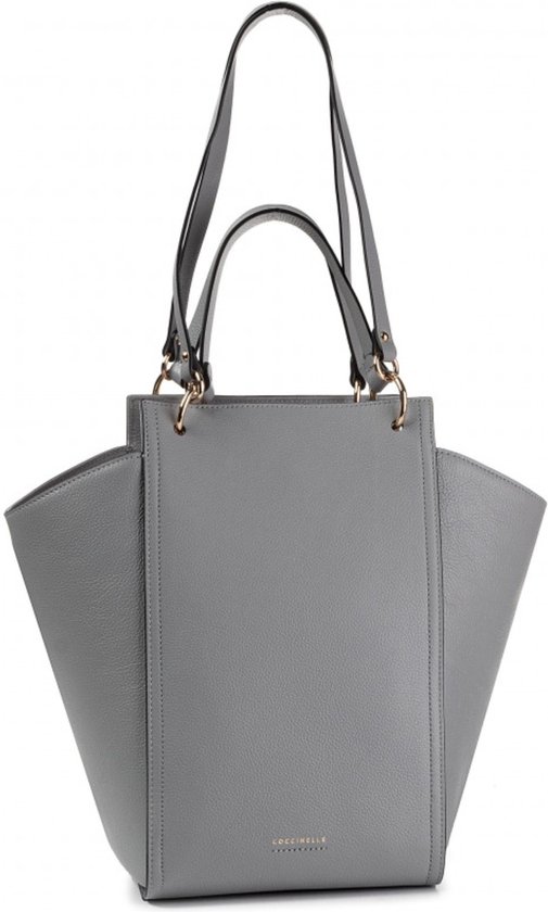 COCCINELLE HANDTAS MADELAINE GRIJS LEDER bol