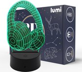 Lumi 3D Lamp - 16 kleuren - Headset - Koptelefoon - Muziek - LED Illusie - Bureaulamp - Nachtlampje - Sfeerlamp - Dimbaar - USB of Batterijen - Afstandsbediening - Cadeau voor kinderen