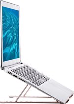 Laptop Standaard - Laptop Stand - Inklapbaar - Antislip - Verstelbaar - Rose Goud