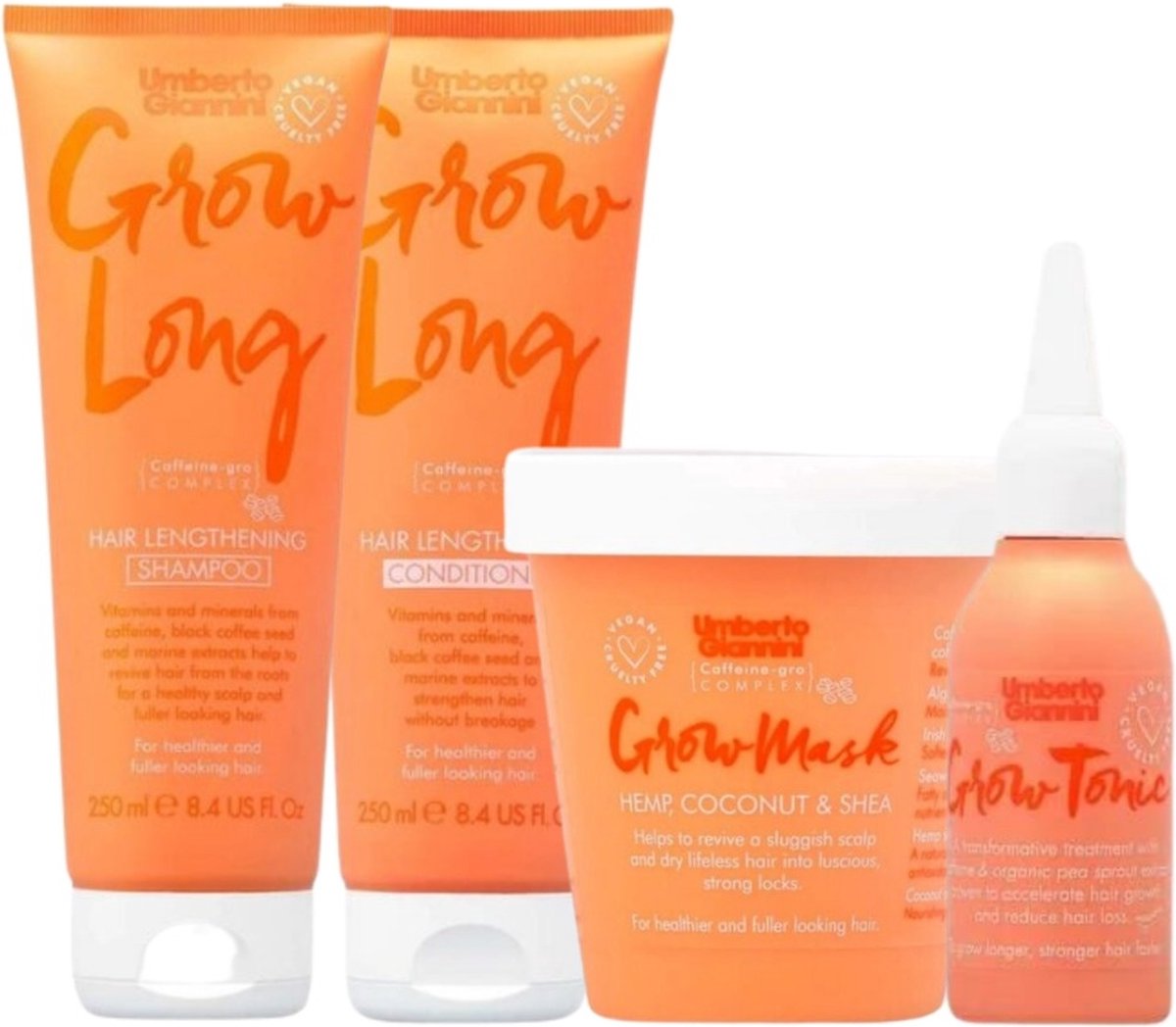 Umberto Giannini - Grow Longer Set - 250+250+230+75ml