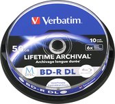 Verbatim MDISC, 50 GB, BD-R DL, Cakedoos, 10 stuk(s)