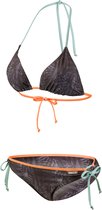 BECO triangel bikini, C-cup, gevoerd, uitneembare pads, zwart/multi color, maat 34