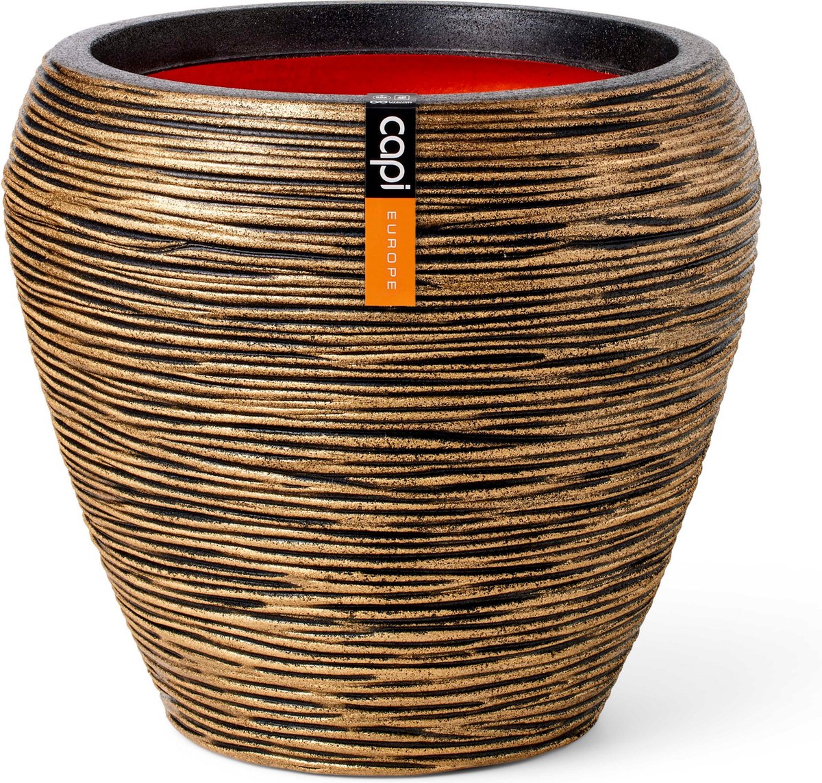 Capi Europe - Vaso palla Rib NL - 43x41 - Avorio - Apertura 43 - Vaso da interno e da esterno - KOFI933