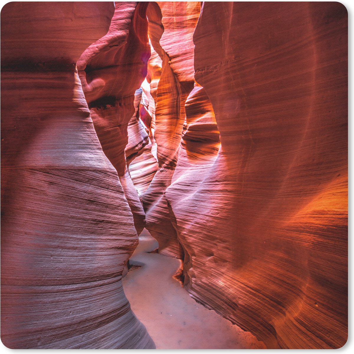 Muismat 30x30 cm - Mousepad Landschap - Grotten - Steen - Natuur - Muismatten