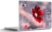 Laptop sticker - 17.3 inch - Bloemen - Rood - Natuur - Planten - 40x30cm - Laptopstickers - Laptop skin - Cover
