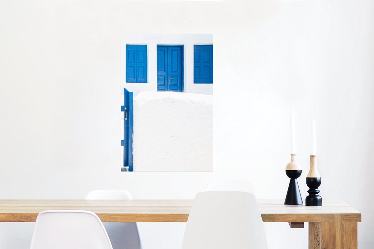 Architectuur - Hek - Wit - Blauw - Deuren