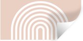 Muurstickers - Sticker Folie - Abstract - Kunst - Regenboog - Wit - Roze - 120x60 cm - Plakfolie - Muurstickers Kinderkamer - Zelfklevend Behang - Zelfklevend behangpapier - Stickerfolie