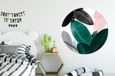 WallCircle - Wandcirkel ⌀ 140 - Planten - Groen - Natuur - Bladeren - Ronde schilderijen woonkamer - Wandbord rond - Muurdecoratie cirkel - Kamer decoratie binnen - Wanddecoratie muurcirkel - Woonaccessoires