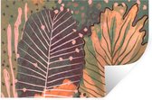 Muurstickers - Sticker Folie - Vintage - Herfst - Kunst - Bos - Natuur - 90x60 cm - Plakfolie - Muurstickers Kinderkamer - Zelfklevend Behang - Zelfklevend behangpapier - Stickerfolie