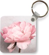 Sleutelhanger - Uitdeelcadeautjes - Bloemen - Roze - Natuur - Plant - Plastic