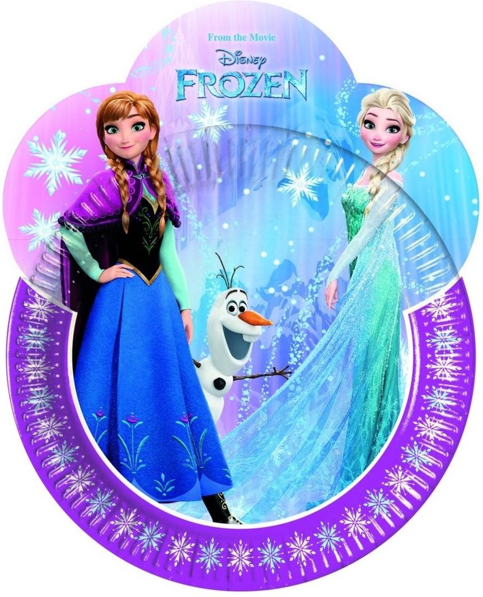 Procos - Disney - Frozen - Feestbordjes - Borden - Party bordjes - 23x29cm - 6 Stuks - Super shape.