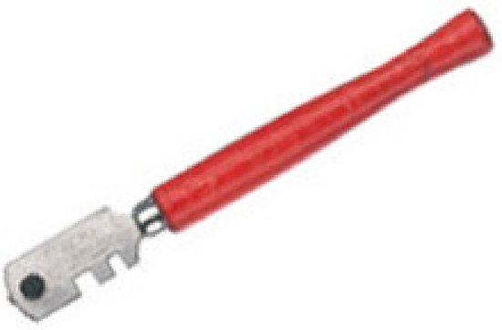 Glassnijder met een rood handvat.