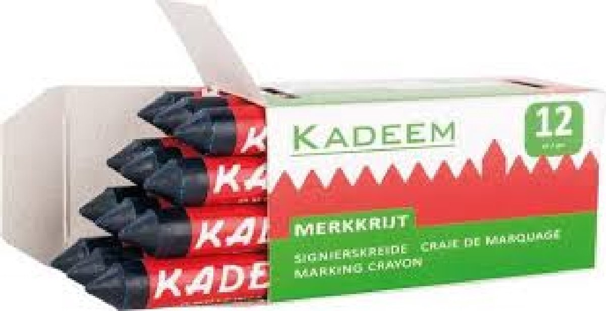 Kadeem Merkkrijt Onuitwisbaar - 12 stuks - Blauw