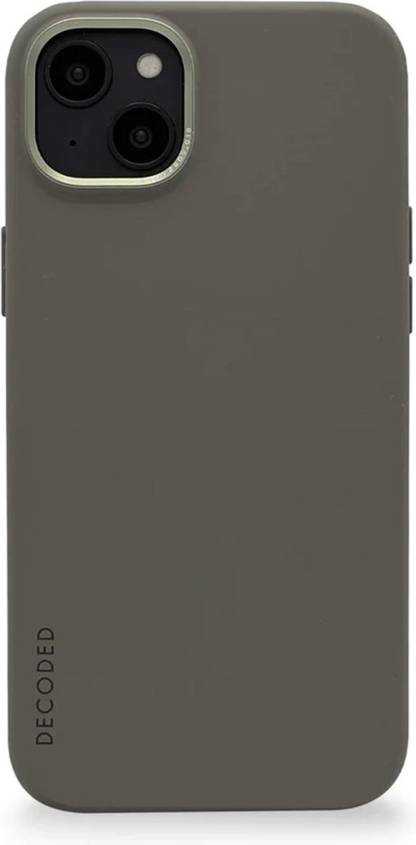 DECODED Siliconen Back Cover - iPhone 14 Plus - Anti-Bacterieel Hoesje - Magnetische Technologie van Apple - Donker Groen