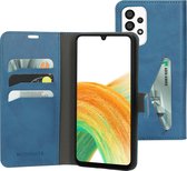 Mobiparts hoesje geschikt voor Samsung Galaxy A33 5G - Wallet/Boekhoesje - Eco Leer - Magneet Sluiting - Opberg vakken - Blauw