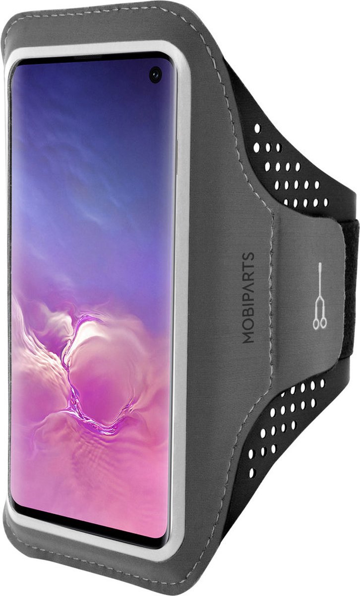 Hardloop Sportarmband geschikt voor Samsung Galaxy S10 - Zwart - Mobiparts