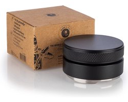 Buddy's Bar Barista Edition - koffieverdeler en leveler - 58 mm - zwart - instelbare compressiediepte