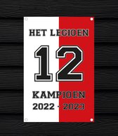 Feyenoord Tuinposter kampioen 2022-2023 70x100 cm - Poster Feyenoord kampioen 2022-2023 – schuttingposter Het legioen - balkonposter - voetbal - cadeau - veranda decoratie - schutting poster - wanddecoratie buiten - vaderdag cadeau