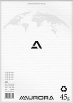 Aurora - MAXI PACK - 5 x Bloc-notes ECO : Format A4 - Damier (5x5mm) - 200 Feuilles (Tête Collée) - Papier recyclé 45gr.