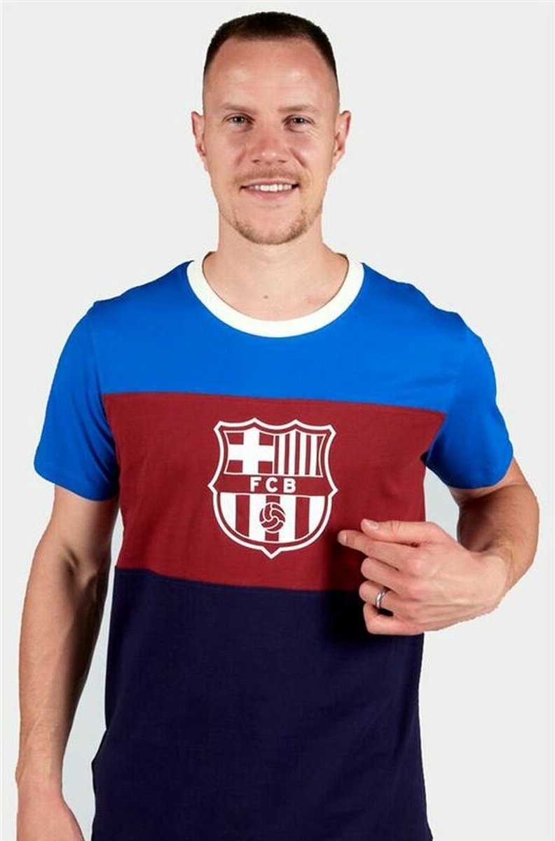 BarÇa Crest T-shirt Met Korte Mouwen Veelkleurig S Man