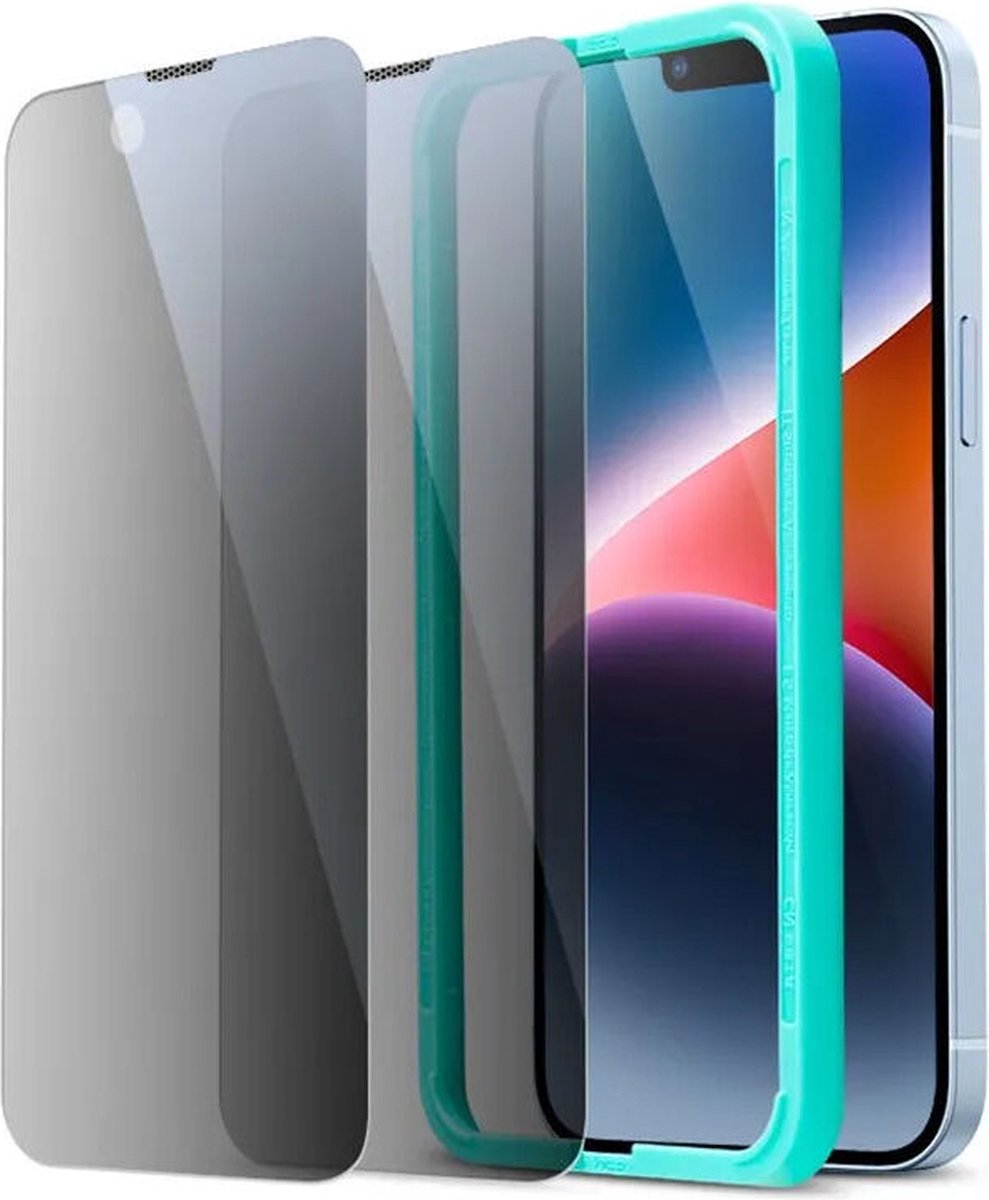 ESR iPhone 13/13 Pro/14 Privacy Screen Protector Tempered Glass 2-Pack