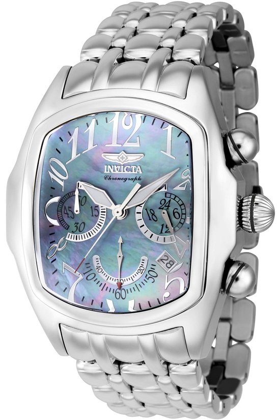 Montre Femme Invicta Lupah Modèle #5188 - Cadre Blanc Perlé, Bracelet Simili Crocodile - Neuf Sans étiquette