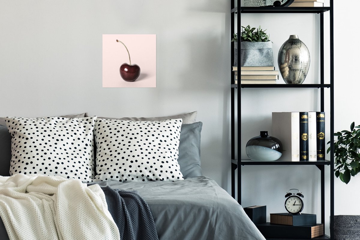Poster Kers - Fruit - Rood - Stilleven - 30x30 cm