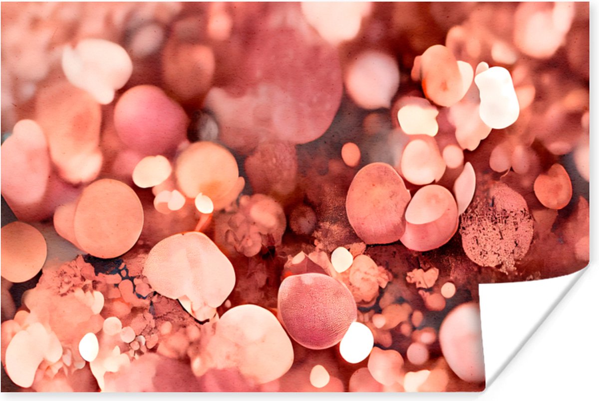 Poster Abstract - Glitter - Roze - Luxe - 120x80 cm