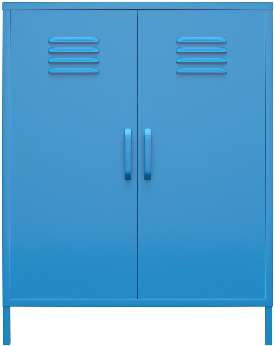 Cache|Kast met 2 deuren in metaal blauw