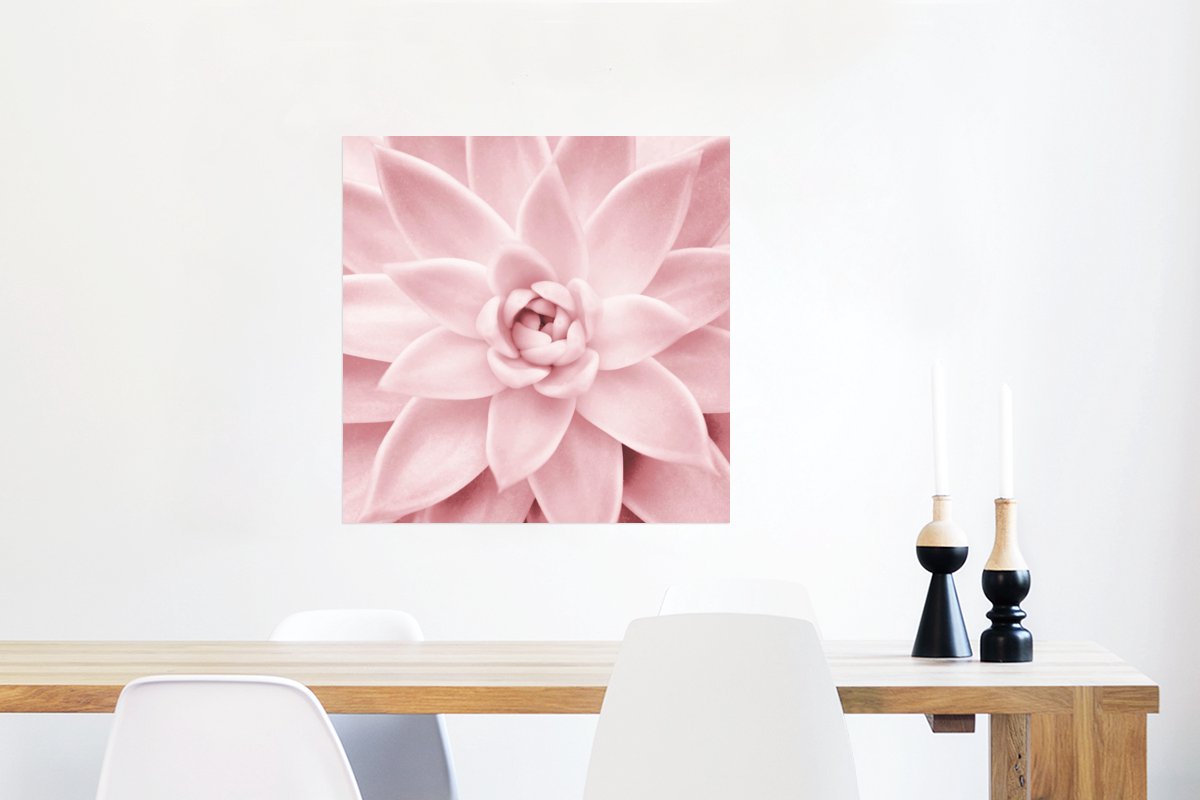 Poster Bloem - Roze - Natuur - Plant - 50x50 cm